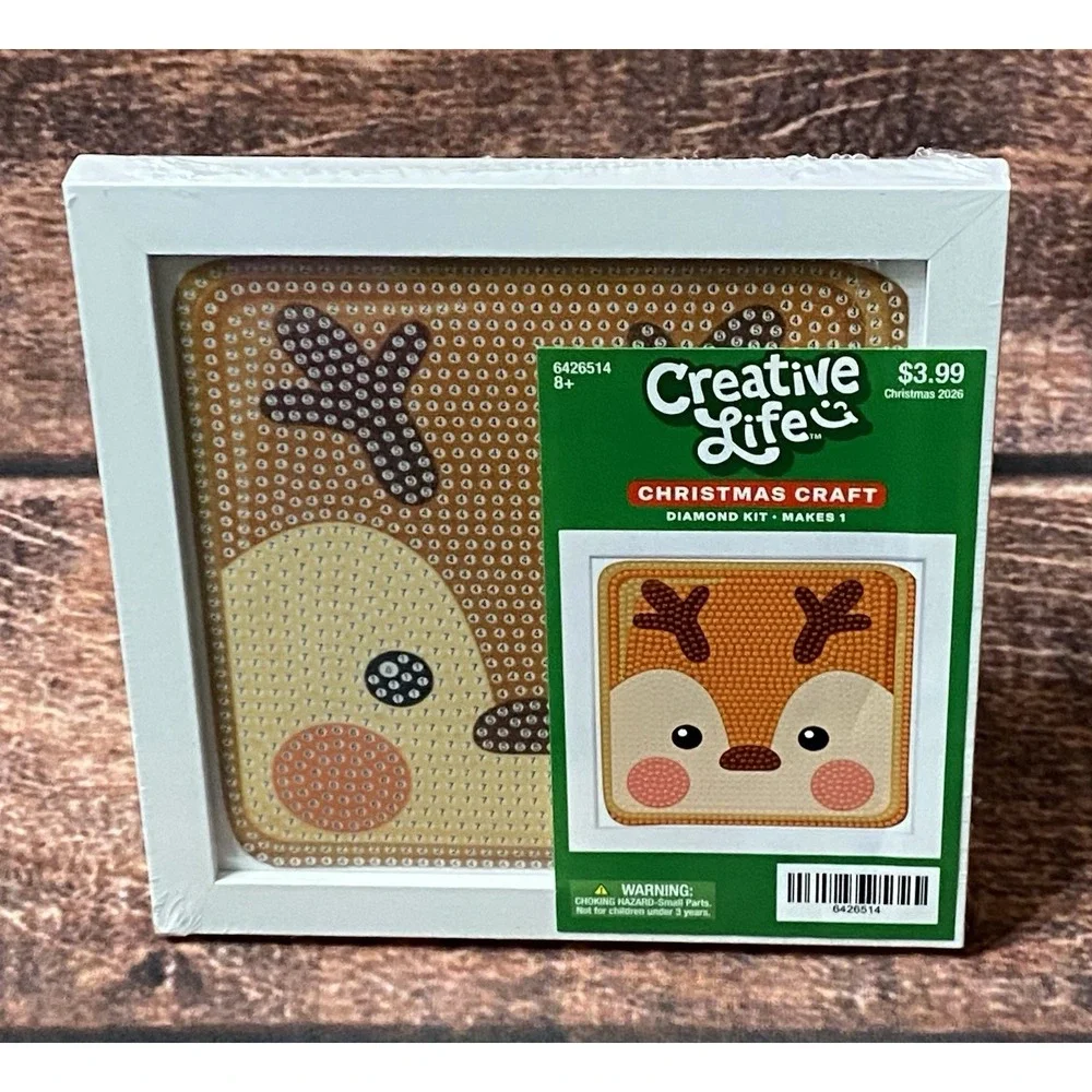 Deer Face Square Diamond Painting Kit in Frame Hobby Lobby Creative Life